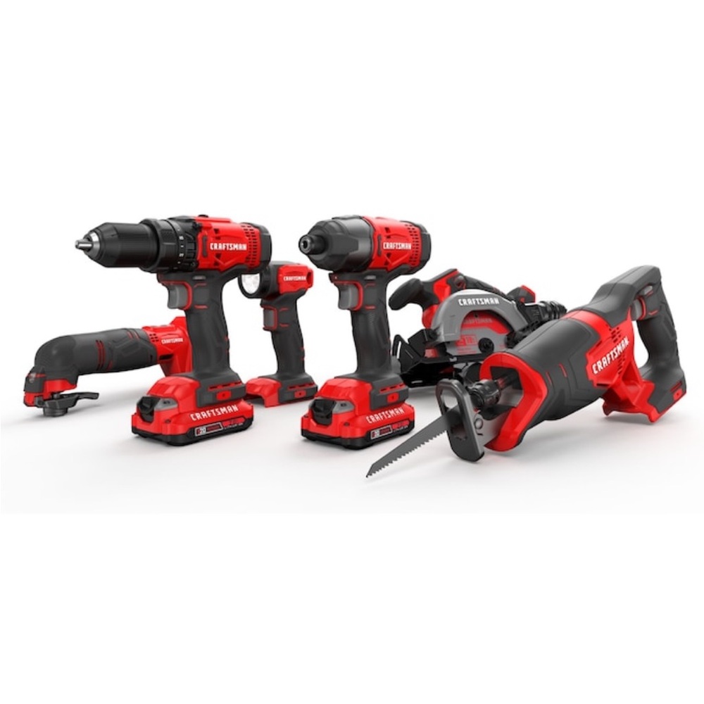 Craft Red and Black Toy Tool Set for Imaginative Play